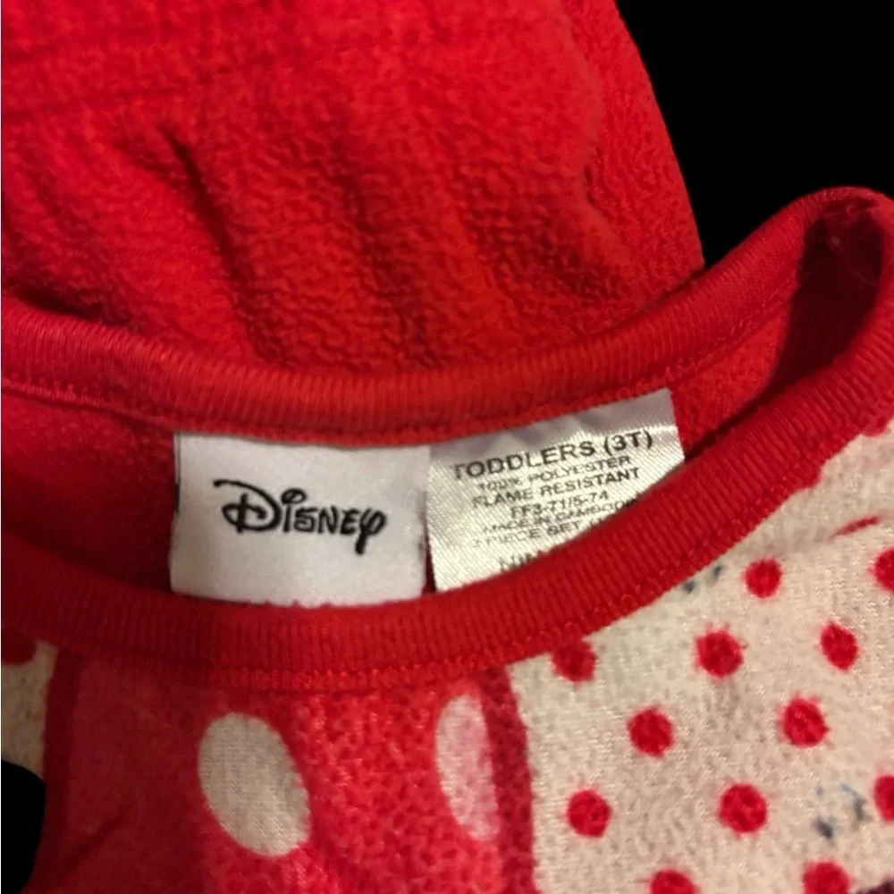 Disney Red and White Minnie Mouse Toddler Pajamas